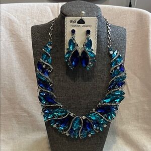 Elegant Blue an Turquoise Fashion Jewelry Set